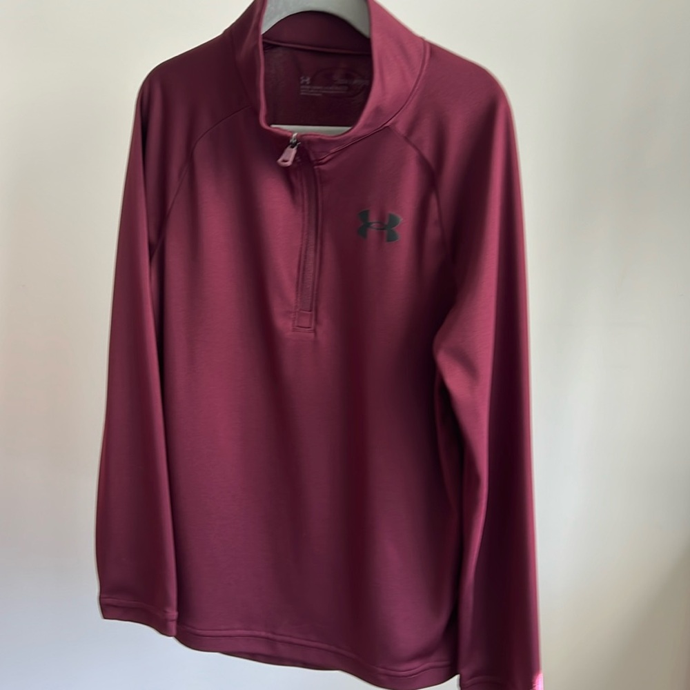 Under Armour Boys' Tech 2.0 1/2 Zip burgundy